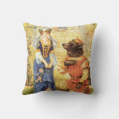 Vintage Märchen, Schönheit und Bestie Kissen (Rückseite)