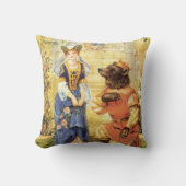 Vintage Märchen, Schönheit und Bestie Kissen (Vorderseite)