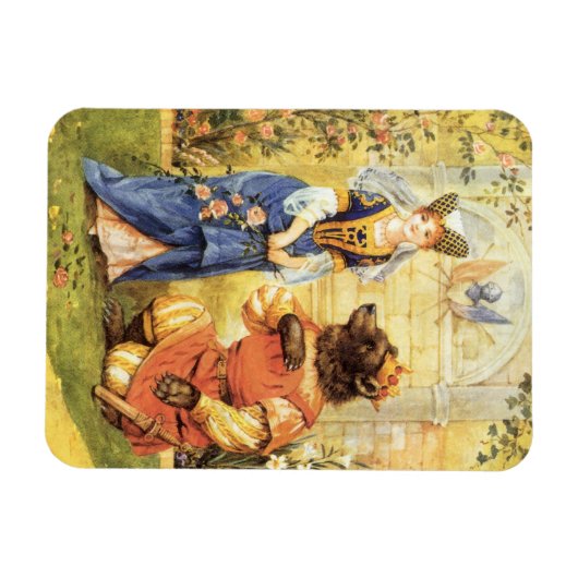 Vintage Märchen, Schönheit und Bestie Magnet (Horizontal)