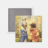 Vintage Märchen, Schönheit und Bestie Magnet (Vorderseite/Rückseite)