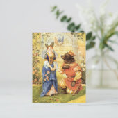 Vintage Märchen, Schönheit und Bestie Postkarte (Stehend Vorderseite)