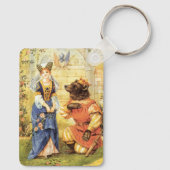 Vintage Märchen, Schönheit und Bestie Schlüsselanhänger (Rückseite)
