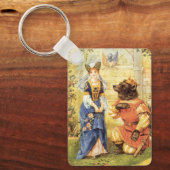 Vintage Märchen, Schönheit und Bestie Schlüsselanhänger (Vorderseite)