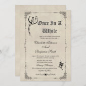 Vintage Märchen-Storybook-Hochzeit Einladung (Vorne/Hinten)