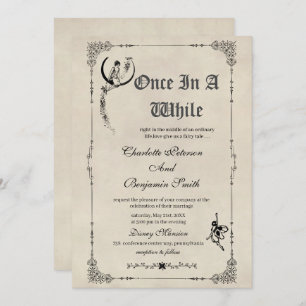 Vintage Märchen-Storybook-Hochzeit Einladung