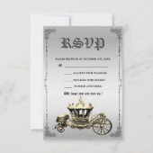 Vintage Märchen-Storybook-Hochzeit RSVP Karte (Vorderseite)