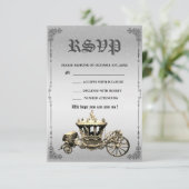 Vintage Märchen-Storybook-Hochzeit RSVP Karte (Stehend Vorderseite)