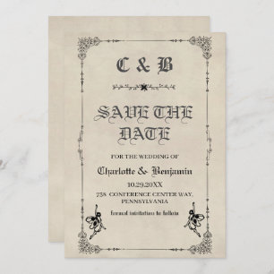 Vintage Märchen Storybook Hochzeit speichern das D Save The Date