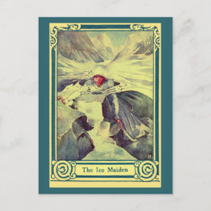 Vintage-Märchen von H.C. Andersen Die Eisjungfrau Postkarte