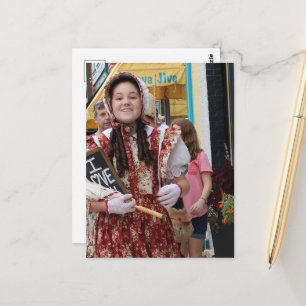 Vintage-Märchenbuch-Fantasy-Cosplay-Schauspielerin Postkarte