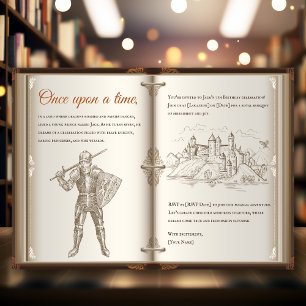 Vintage Märchenbuch Geburtstagsparty Einladung