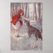 Vintage Märchenbuch Rotkäppchen Poster (Vorne)