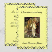 Vintage Märchendusche Einladung (Vorne/Hinten)