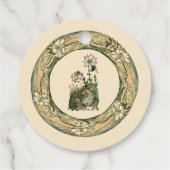 Vintage Märchenhochzeit Geschenkanhänger (Rückseite)