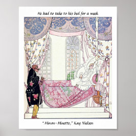 Vintage Märchenprinz Aquarellbild Poster