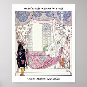 Vintage Märchenprinz Aquarellbild Poster