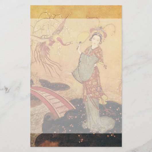 Vintage Märchenprinzessin Badoura, Edmund Dulac (Vorderseite)
