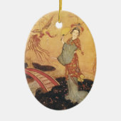 Vintage Märchenprinzessin Badoura, Edmund Dulac Keramik Ornament (Vorne)