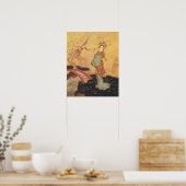 Vintage Märchenprinzessin Badoura, Edmund Dulac Poster (Küche)