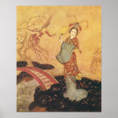 Vintage Märchenprinzessin Badoura, Edmund Dulac Poster (Vorne)