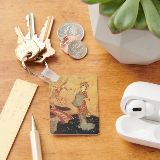 Vintage Märchenprinzessin Badoura, Edmund Dulac Schlüsselanhänger (Schreibtisch)