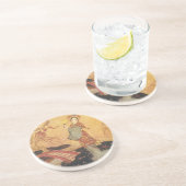 Vintage Märchenprinzessin Badoura, Edmund Dulac Untersetzer (Seite)