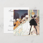Vintage Märchenprinzessin Hochzeit speichern das D Save The Date (Vorne/Hinten)