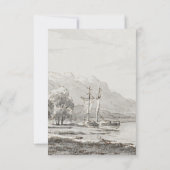 Vintage Märchenschloss Hochzeit RSVP Karte (Rückseite)