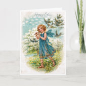 Vintage Märchenspielpfeifen Ostern Feiertagskarte (Vorderseite)