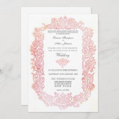 Vintage Märchenvögel - Einladung zur Hochzeit (Vorne/Hinten)