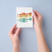 Vintage Marching Band Trumpet Player Retro Design  Flyer (Gruppe)