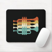 Vintage Marching Band Trumpet Player Retro Design  Mousepad (Mit Mouse)