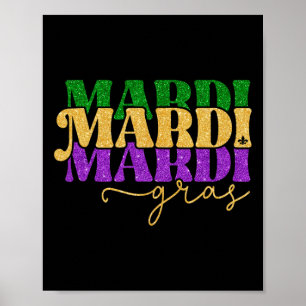 Vintage Mardi Gras Festival New Orleans Damen Herr Poster