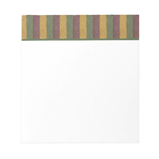 Vintage Mardi Gras gestreift Notizblock (Vorderseite)