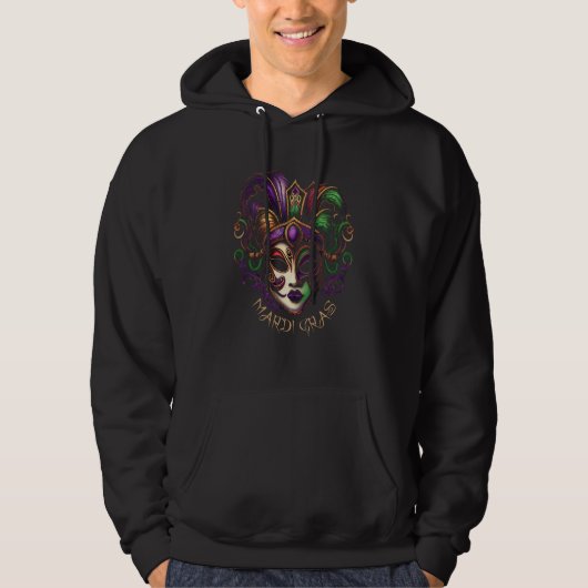 Vintage Mardi Gras Mask 1 Hoodie (Vorderseite)