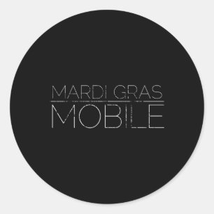 Vintage Mardi Gras-Mobile Runder Aufkleber