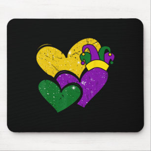 Vintage Mardi Gras Süße Herzen Mädchen Frauen Kind Mousepad