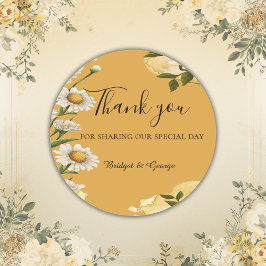 Vintage Margaret Blume Elegante Runder Aufkleber