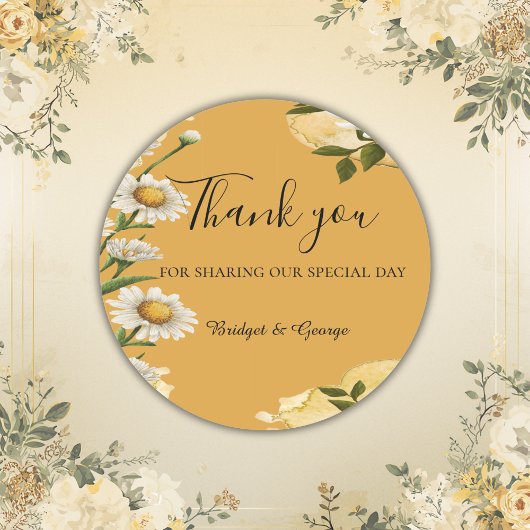 Vintage Margaret Blume Elegante Runder Aufkleber