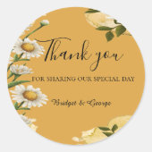 Vintage Margaret Blume Elegante Runder Aufkleber (Vorderseite)