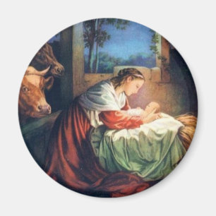 Vintage Maria und Jesuskind Magnet