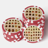 Vintage Marienkäfer-Exemplar-Muster Antikes Insekt Pokerchips (Stapel)
