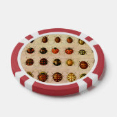 Vintage Marienkäfer-Exemplar-Muster Antikes Insekt Pokerchips (Einzeln)
