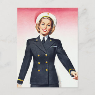 Vintage-Marine-Krankenschwester-Corps-WW2-Einberuf Postkarte