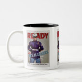 Vintage Marine Recruiting  Zweifarbige Tasse (Links)