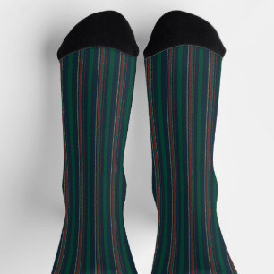 Vintage marineblaue rote Streifen Weihnachten Socken