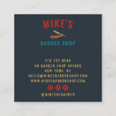 Vintage Marinemaserne Quadratische Visitenkarte (Rückseite)