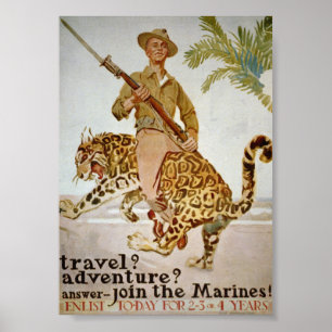 Vintage-Marineplakat Poster