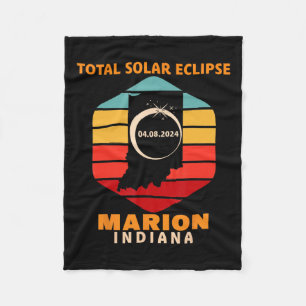 Vintage Marion Indiana Totale Sonnenfinsternis 202 Fleecedecke