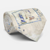 Vintage Maritim Krawatte (Gerollt)